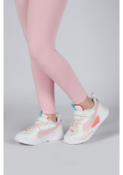 30058 Bej - Pembe - Mint Kız Çocuk Sneaker Günlük Spor Ayakkabı