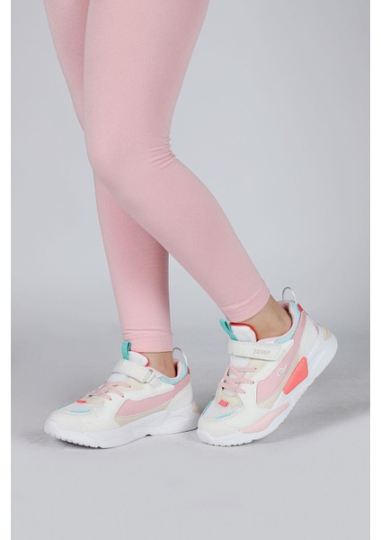 30058 Bej - Pembe - Mint Kız Çocuk Sneaker Günlük Spor Ayakkabı indirimleri