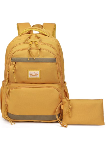 Larg Kadın Büyük Boy Okul Sırt Çantası - Küçük Çanta Hediyeli