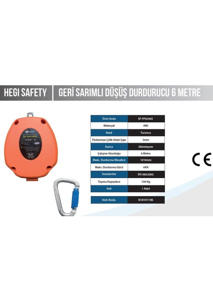 Hegı Gerı Sarımlı Düsüs Durdurucu 6 mt fiyatları