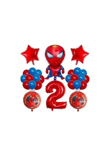 Spiderman Rakamlı Balon Seti Örümcek Adam Temalı Balon Seti