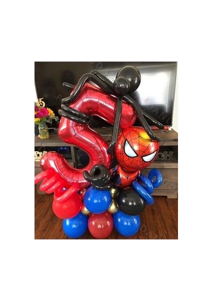 Spiderman Örümcekadam Balon Karşılama Seti ( 1-9 Yaş Kırmızı Rakam Balon Seçimli) fiyatları