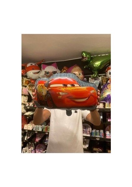 Şimşek Mcqueen Rakamlı Balon Sütunu Arabalar Balon Trafik Lambası Şekilli Karşılama Seti modelleri