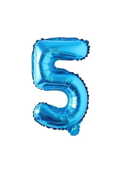 Mavi Rakam Balon Pullu Şeffaf Balon Mavi Tonları Balon Buketi modelleri