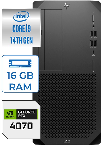 Ws Z2 G9 Intel Core I9-14900K 16GB Ddr5 1tb HDD + 512GB SSD Nvidia 12GB RTX4070 Windows 11 Pro 88T2A0EAP017