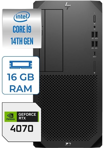Ws Z2 G9 Intel Core I9-14900K 16GB Ddr5 2tb HDD + 1tb SSD Nvidia 12GB RTX4070 Windows 11 Pro 88T2A0EAP020