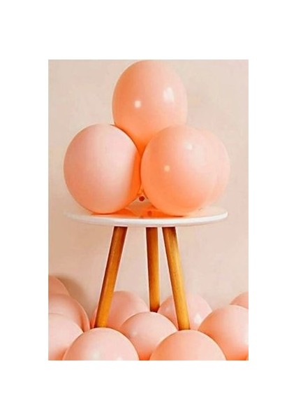 Makaron Somon Balon Krom Gold Balon Pastel Turuncu Balon Zinciri Seti fiyatları