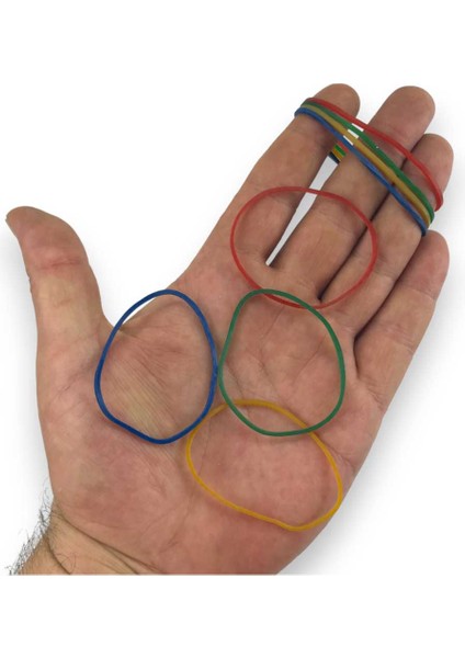 Renkli Para Lastiği Karışık 4 Renk 70 mm 5000 Adet