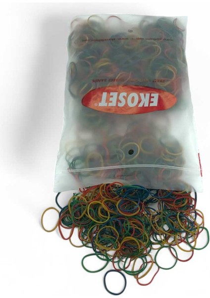 Renkli Küçük Paket Toka Lastiği 4 Renk 40 mm 1000'li 5 Paket