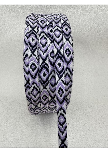 1 cm Desenli Özel Şerit-5 Metre-Lila