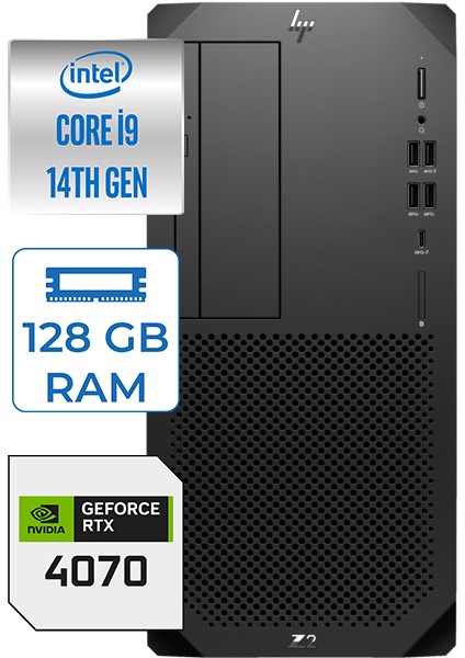 Ws Z2 G9 Intel Core I9-14900K 128GB Ddr5 2tb HDD + 512GB SSD Nvidia 12GB RTX4070 Windows 11 Pro 88T2A0EAP035
