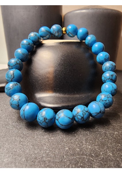 Lav Taşı, Mavi Havlit ve Hematit Orjinal Doğal Taş Kadın ve Erkek Takım Bileklik / Denge, Empati ve Sağlık modelleri