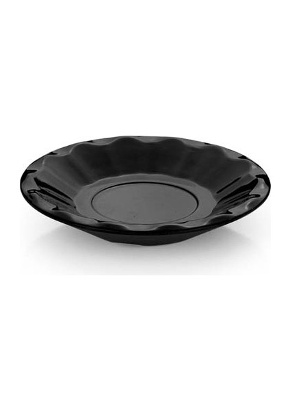 Kırılmaz Çay Tabağı 6 Adet 11 cm Siyah TR304B