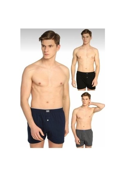 Tutku Erkek Penye Boxer Karışık Renk 3 Adet