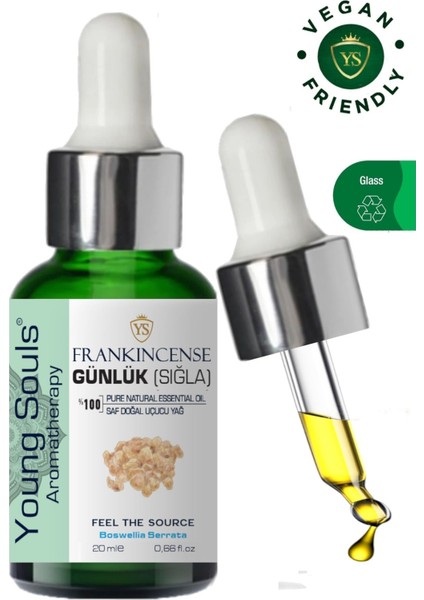 Aromatherapy Frankincense Essential Oil Günlük Sığla Uçucu Yağ 20 ml