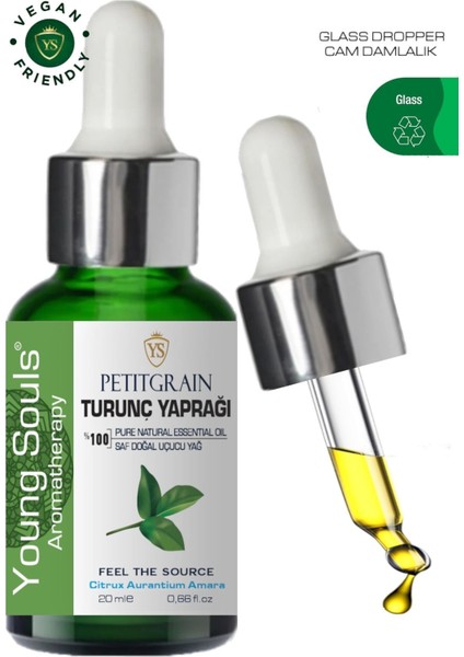 Aromatherapy Petitgrain Essential Oil Turunç Yaprağı Uçucu Yağ 20 ml