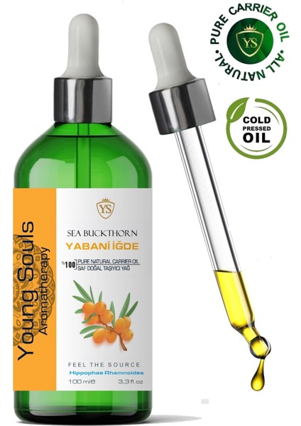 Aromatherapy Sea Buckthorn Carrier Oil Yabani Yalancı İğde Taşıyıcı Yağ 100 Ml