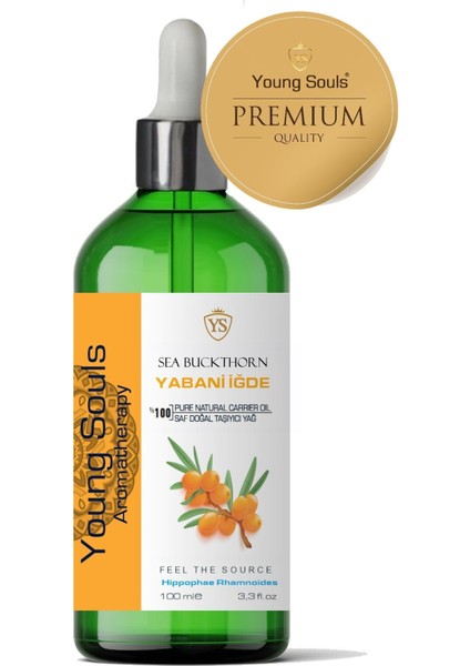 Aromatherapy Sea Buckthorn Carrier Oil Yabani Yalancı İğde Taşıyıcı Yağ 100 Ml