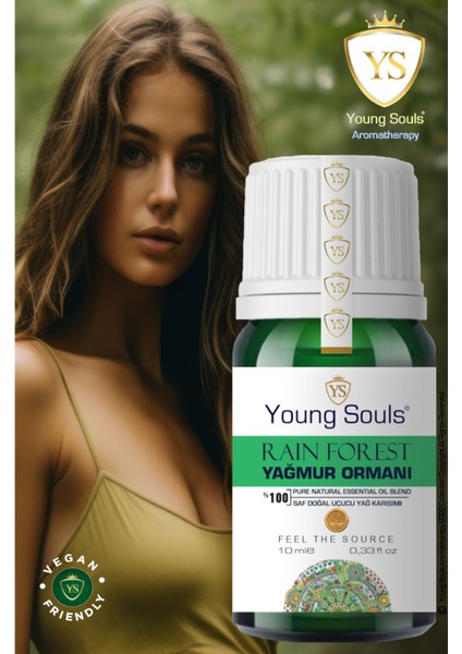 Aromatherapy Rain Forest Essential Oil Blend Yamur Ormanı Uçucu Yağ Karışımı 10 ml