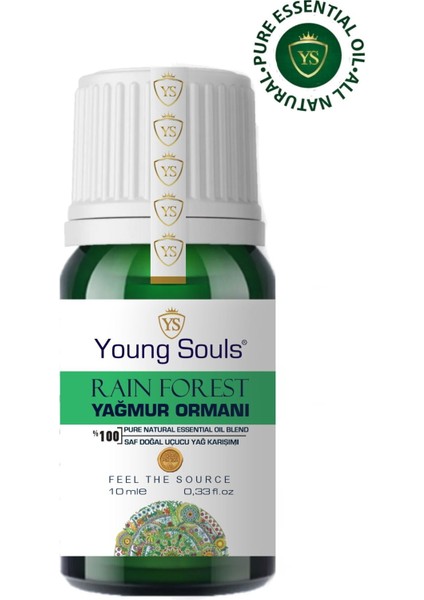 Aromatherapy Rain Forest Essential Oil Blend Yamur Ormanı Uçucu Yağ Karışımı 10 ml