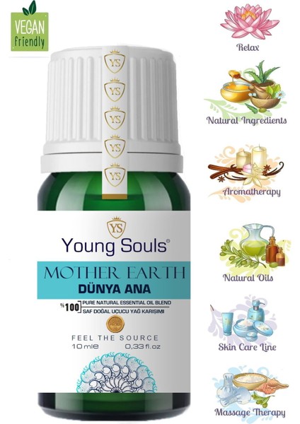 Aromatherapy Mother Earth Essential Oil Blend Dünya Ana Uçucu Yağ Karışımı 10 ml