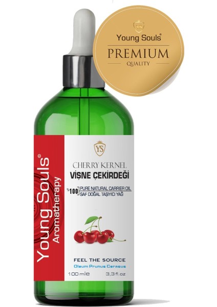 Aromatherapy Cherry Kernel Carrier Oil Vişne Çekirdeği Bitkisel Taşıyıcı Yağ 100 ml