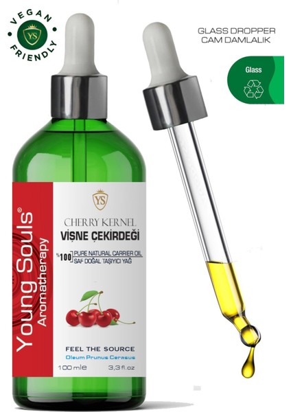 Aromatherapy Cherry Kernel Carrier Oil Vişne Çekirdeği Bitkisel Taşıyıcı Yağ 100 ml