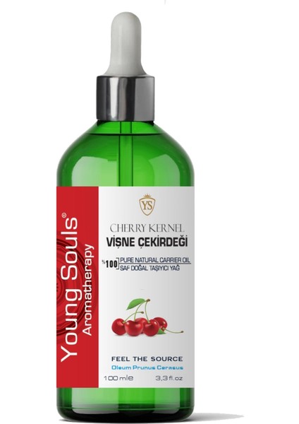 Aromatherapy Cherry Kernel Carrier Oil Vişne Çekirdeği Bitkisel Taşıyıcı Yağ 100 ml