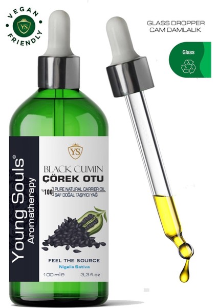 Aromatherapy Black Seed Carrier Oil Çörek Otu Bitkisel Taşıyıcı Yağ 100 ml
