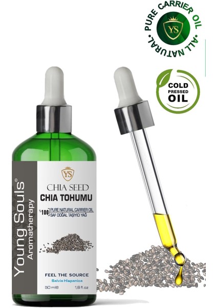 Aromatherapy Chia Seed Carrier Oil Chia Tohumu Bitkisel Taşıyıcı Yağ 50 ml