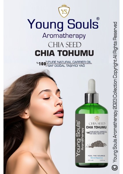 Aromatherapy Chia Seed Carrier Oil Chia Tohumu Bitkisel Taşıyıcı Yağ 50 ml