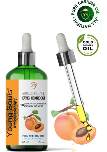 Aromatherapy Apricot Seed Carrier Oil Kayısı Çekirdeği Bitkisel Taşıyıcı Yağ 50 ml