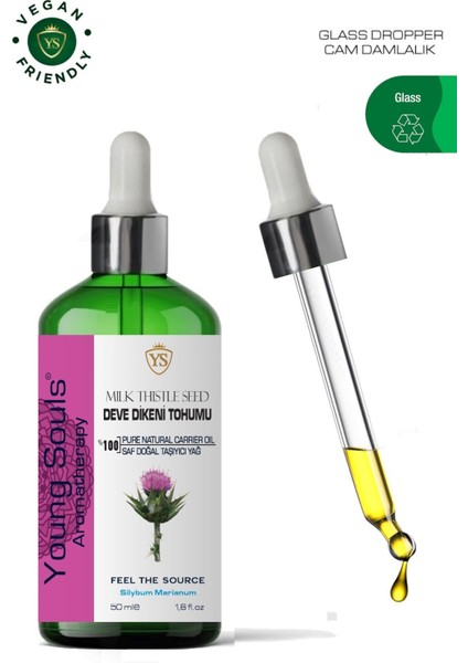 Aromatherapy Milk Thistle Carrier Oil Deve Dikeni Bitkisel Taşıyıcı Yağ 50 ml indirimleri