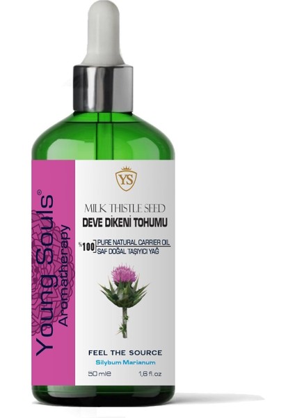 Aromatherapy Milk Thistle Carrier Oil Deve Dikeni Bitkisel Taşıyıcı Yağ 50 ml