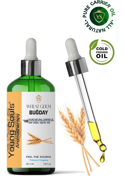 Aromatherapy Wheat Carrier Oil Buğday Ruyşeymi Bitkisel Taşıyıcı Yağ 50 ml