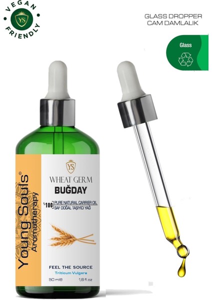 Aromatherapy Wheat Carrier Oil Buğday Ruyşeymi Bitkisel Taşıyıcı Yağ 50 ml
