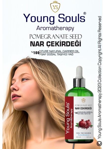 Aromatherapy Pomegranate Seed Carrier Oil Nar Çekirdeği Bitkisel Taşıyıcı Yağ 50 ml