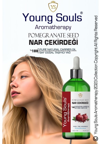 Aromatherapy Pomegranate Seed Carrier Oil Nar Çekirdeği Bitkisel Taşıyıcı Yağ 100 ml