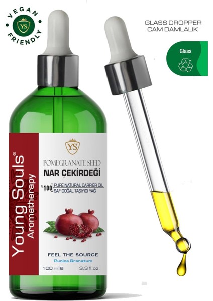 Aromatherapy Pomegranate Seed Carrier Oil Nar Çekirdeği Bitkisel Taşıyıcı Yağ 100 ml