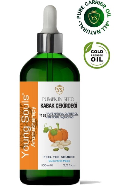 Aromatherapy Pumpkin Seed Carrier Oil Kabak Çekirdeği Bitkisel Taşıyıcı Yağ 100 ml
