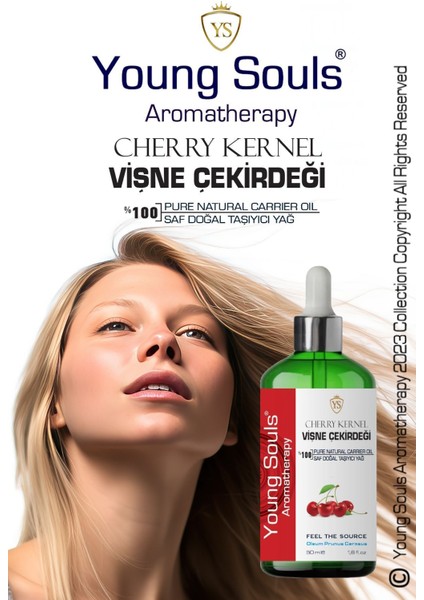 Aromatherapy Cherry Kernel Carrier Oil Vişne Çekirdeği Bitkisel Taşıyıcı Yağ 50 ml