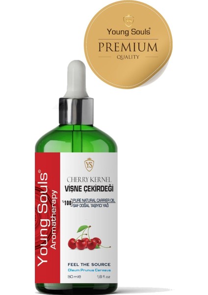 Aromatherapy Cherry Kernel Carrier Oil Vişne Çekirdeği Bitkisel Taşıyıcı Yağ 50 ml