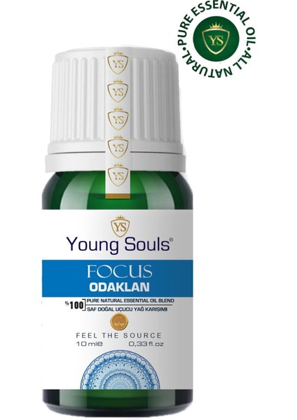 Aromatherapy Focus Essential Oil Blend Odaklan Uçucu Yağ Karışımı 10 ml