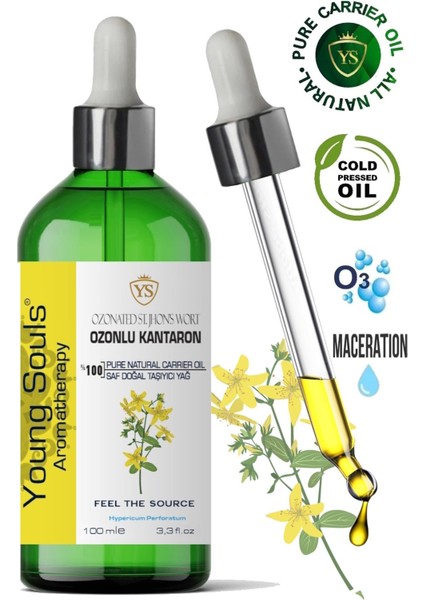 Aromatherapy Ozonated St. john Wort Carrier Oil ( Maceration ) Ozonlu Sarı Kantaron ( Maserasyon ) 100 ml