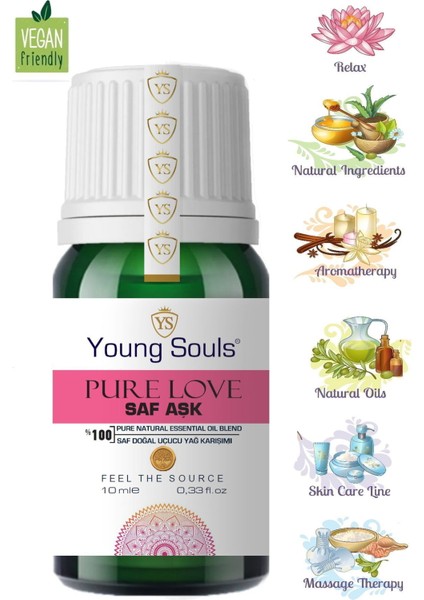 Aromatherapy Pure Love Essential Oil Blend Saf Aşk Uçucu Yağ Karışımı 10 ml fırsatları