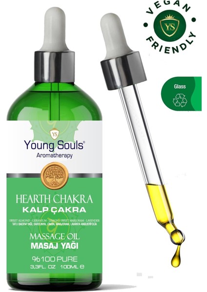 Aromatherapy Hearth Chakra Massage Oil Kalp Çakra Masaj Yağı 100 ml