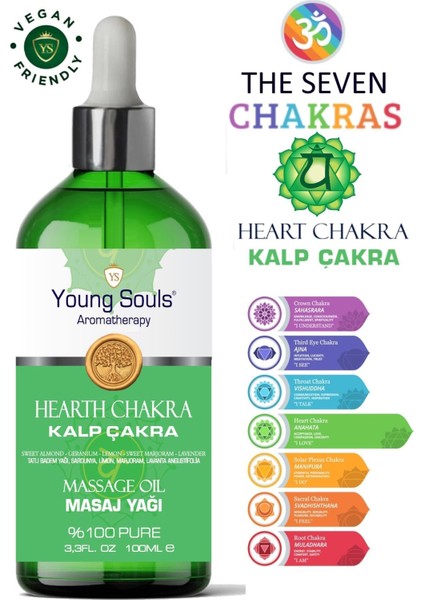 Aromatherapy Hearth Chakra Massage Oil Kalp Çakra Masaj Yağı 100 ml