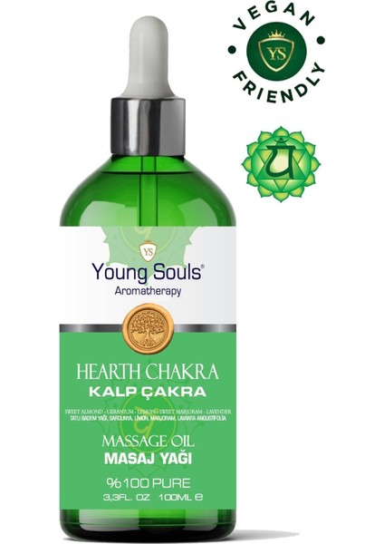 Aromatherapy Hearth Chakra Massage Oil Kalp Çakra Masaj Yağı 100 ml