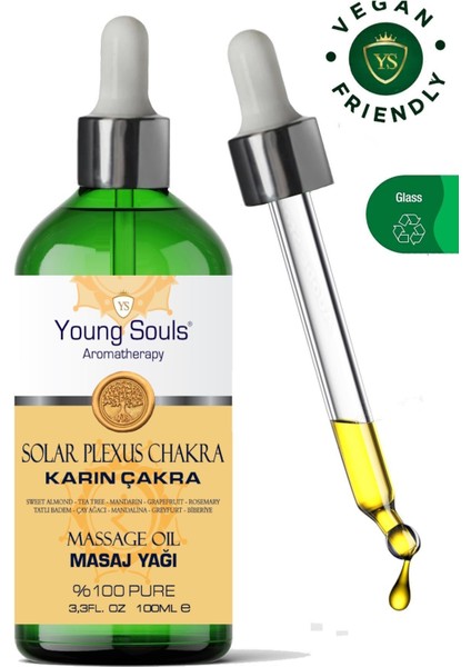 Aromatherapy Solar Plexus Chakra Massage Oil Karın Çakra Masaj Yağı 100 ml