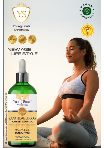 Aromatherapy Solar Plexus Chakra Massage Oil Karın Çakra Masaj Yağı 100 ml